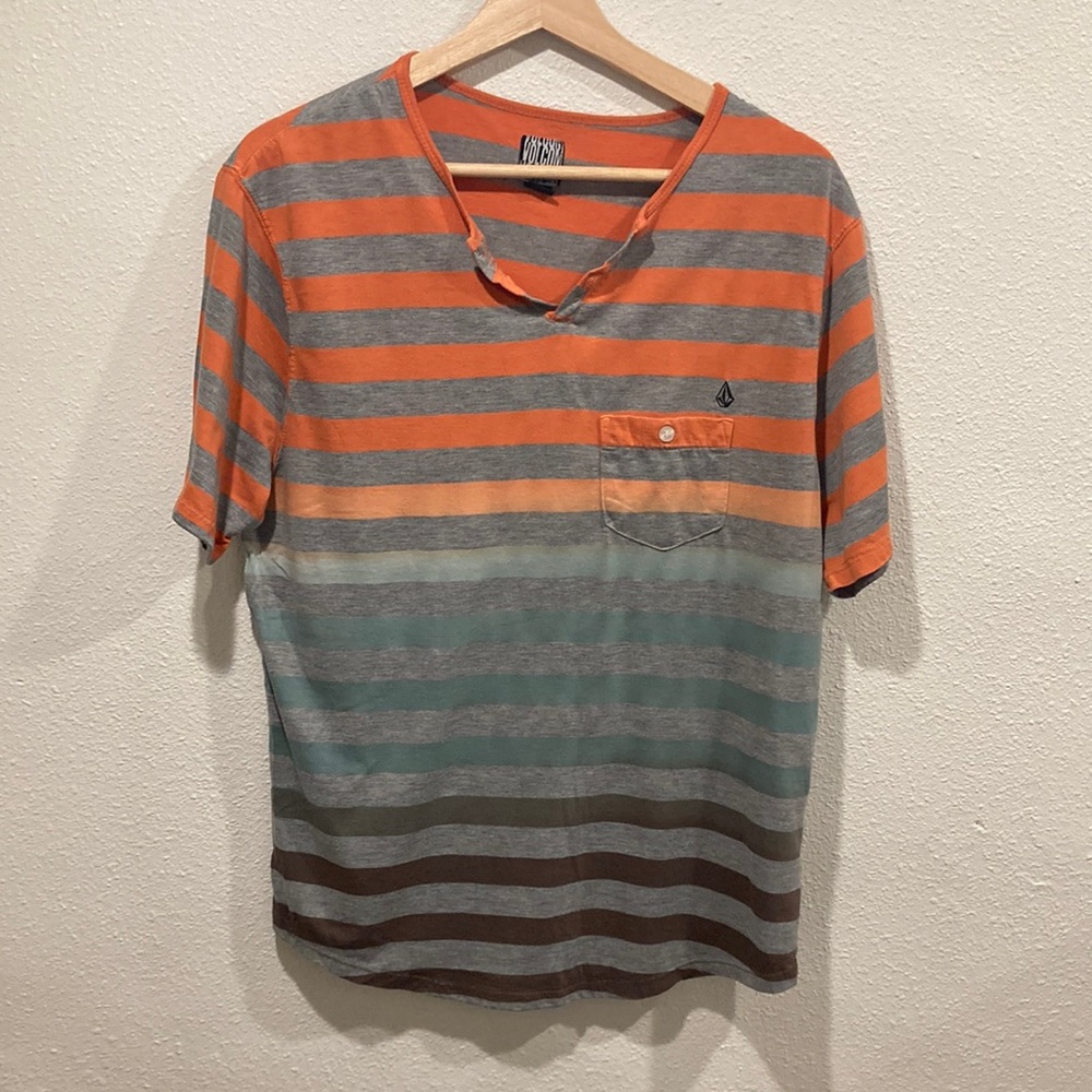 Volcom striped baseball tee